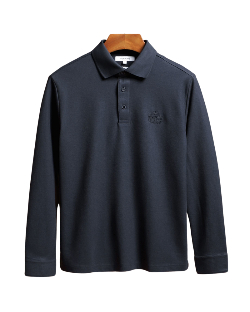 Áo Polo dài tay basic thêu logo ngực GWTP502